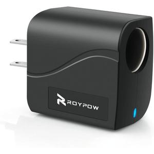 RoyPow AC to DC Converter Power Supply Transformer 2A/24W AC/DC Adapter 110V/120V to 12V Car Cigarette Lighter Socket, 110V/120V to 12V Converter, Not for Pump, Inflator