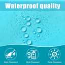 DoubleFill 2 Pcs Outdoor Ottoman Cushion 23"x19"x3" Waterproof Fade Resistant Outdoor Footstools Cushion Removable Patio Ottoman Cushions with Adjustable Fixing Strap for Stool (Lake Blue)