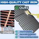 Safbbcue Pro 22 Grates for Traeger Pro 22 Pro 575 HDW433 HDW195 Accessories, Cast iron Grill Grates for Lil' Tex Elite Pellet Grill, for Camp Chef SG24 DLX24 Pellet Grill