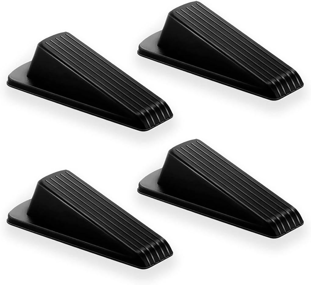Door Stoppers for Bottom of Door  Rubber Door Stopper Wedge  Pack of 4  Door Stop  Door Stoppers  Doorstop  Door Wedge  Doorstops for Inside Door  Ideal for Homes, Schools, Offices, Workshops