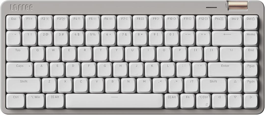 Flow Lite 84 Keys Low Profile Mechanical Keyboard, 75% Swappable Rechargeable Wireless Keyboard with 2.4G Receiver, Bluetooth and Wired Connection for Windows, Mac/ Specter Linear Switches (Marble)