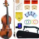 Handcrafted Premium Violin Outfit for Kids Beginner, Student, and Adults -Perfect Your Sound and Unlock Your Musical Potential with Confidence.(Matte Antique, 1/4)