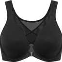DELIMIRA Women's Front Closure Bras Posture Full Coverage Plus Size Underwire Unlined Back Support Plunge Seamless Bra B-H (38DD)