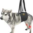 AGON Canine Dog Sling Carrier Support Back Legs Hip Knee Hock Joint Harness to Help Lift Dogs Rear Aid and Old K9 Cruciate (Medium, Black)
