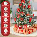 Drydiet 72 Inches Extra Large White Knit Christmas Tree Skirt Ivory Knitted Thick Rustic Christmas Tree Skirt Mat for Boho Xmas Decor Neutral Ornaments Xmas Party Decorations Holiday Winter Home