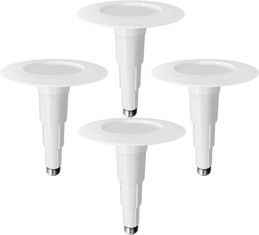 4 Inch LED Can Lights Retrofit Recessed Lighting,9W=40W,3000K Warm White,500LM,Adjustable Retrofit Downlight ETL Damp Rated,Dimmable,Bevel Trim,Easy Install,4 Pack (4 Inch-4 Pack)