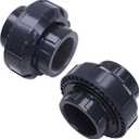 DERNORD 2 Pack UPVC Pool Pump Fitting Coupling, 2" NPT Female X 2" Slip Union Socket Joint Adapter Connector Replacement for Pool Spa Pump