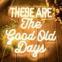 These Are The Good Old Days Neon Sign Dimmable Neon Signs for Wall Decor Inspirational LED Signs USB Light Up Sign for kids Girl Boy Room Wall Decor Nursery Bedroom Playroom Decoration Essentials