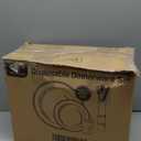 M MCIRCO 350 Piece Gold Dinnerware Set,100 Plastic Plates, 50 Cups,50 Pre Rolled Napkins with Plastic Silverware, Disposable Gold Dinnerware Set for 50 Guest