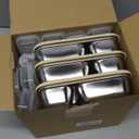 12 Pcs Stainless Steel Snack Containers Set 6 Pack 2 Compartment Bento Boxes with Lids 6 Sets of Reusable Flatware 20oz Grab and Go Chopsticks Knife Fork Spoon with Case for Travel Picnic