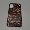 Jusy Magnetic Brown Tortoise Shell Phone Case for iPhone 16 Plus,Orange | Compatible with MagSafe,Cute Aesthetic Cheetah Leopard Design,TPU and PC Protective Shockproof Cover