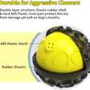 Dog Ball for Aggressive Chewers - Interactive Dog Toy Giggle Balls Fun Squeaky Sound to Keep Them Busy, Durable for Small Medium Large Breeds, Rubber Chew Toys, As Seen on TV, Black & Yellow