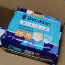 Because Premium Maximum Plus Adult Incontinence and Postpartum Bladder Leak Underwear for Women, Maximum Absorbency, Disposable, Beige, XXLarge, 40 Count (4 Packs of 10)