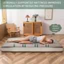 MAXYOYO King Futon Mattress Foam Mattress Topper, Japanese Floor Mattress Foldable Mattress Futon Mattress Pad Guest Mattress, Extra Thick Folding Floor Couch for Adults, Dark Grey King Size