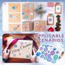 Tenceur 1000 Pcs Winter Snowflake Stickers for Kids, 55 Designs Snowflake Stickers Self Adhesive Winter Christmas Funny Cartoon Xmas Adhesive Gifts Seal for Envelopes Scrap Booking Christmas Party