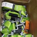 VULCAN Car Tie Down - Rolling Idler 3-Cleat - 120 Inch - 4 Pack - High-Viz - 3,300 Pound Safe Working Load