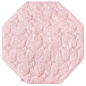 Octagon Playpen Mat Pink for Girls, Non Slip Baby Playpen Mattress Mat Fits 8 Panel Regalo Extra Large Portable Play Yard, Pink Star Print Playard Pad for Girls