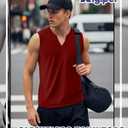 Riyiper 3 Pack Men's Sleeveless Tank Tops, V Neck Longline Henley T Shirts Casual Basic Muscle Shirts Stretch Athletic Tee (XL)