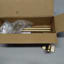 Multi functional hanging pole，Magnetic Curtain Rods for Metal Doors，No tools required, Multi-Use Adjustable Appliance for Windows Iron Steel Places，09-16 Inch，2 Pack, Gold