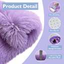 yulidayang Purple Fluffy Round Area Rugs for Bedroom,4'X4'Shag Circle Area Rugs for Girls Room,Non Slip Fuzzy Plush Rug for Kids Room Living Room and Dorm Home Decor Rug