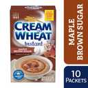 Cream of Wheat Instant Hot Cereal, Maple Brown Sugar, 1.23 Ounce, 10 Packets (EXP 04/14/28)