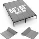Bunkie Board Queen Size 60"x80" for Under Mattress Bed Support, Heavy Duty Reinforced Wood with Anti-Sag, Light Thin/Breathable, Noise Minimizing, Fits Metal Frames/Platform Beds/Sleeper Sofa
