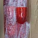 24 Pcs Plastic Goblets 7.5oz Vintage Goblet Plastic Glasses Colored Retro Embossed Water Goblets for Bar Juice Baby Shower Wedding Reception Grand Event Party (Red)
