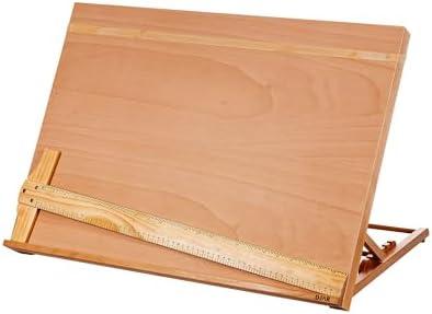 DJAR A3 Drafting Table Easel, Adjustable Portable Beech Wood Drawing Sketching Board, 5 Positions, Natural