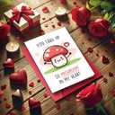 3 x Funny Mushroom Valentines Day Card, Romantic Pun Gift for Him, Her, Boyfriend, Girlfriend, Husband, Wife, Cute Love Greeting Card for Couples, Perfect for Anniversary or Birthday (WY-168)