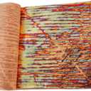 25 Sheet 14 * 14cm Variegated Gold Leaf Sheet Gold Foils Copper Sheets with Unique Designed Pattern (Copper Sunset)