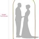 Arch Backdrop Stand - 7.2 FT Upgraded Metal Arch Backdrop Stand - Easy to Set up Gold Wedding Arch Frames- for Weddings, Birthday Parties, Baby Showers, Family Gatherings (1-PCS)