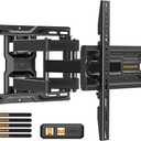 Perlegear Full Motion TV Mount for 32-65 Inch TVs up to 99 lbs, Max VESA 400x400mm, Fits 16/12 Wood Studs, Height Adjustable Pre-Assembled TV Wall Mount, Tool-Free Tilt, Swivel & Extension, PGMF21