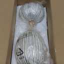 DN DECONATION White and Gold Fall Pumpkin Decorations Thanksgiving Table Centerpieces, 2 Pcs Artificial Luxury Resin Pumpkins Figurines for Decorating, Autumn Harvest Fall Home Decor Shelf Mantel (Set of 2)