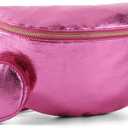 Crossbody Bags for Women Fashion Sling Purse Shoulder Bag Fanny Pack Leather Causal Chest Bum Bag Cross Body Purse (Rose)