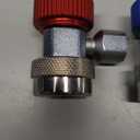 R134a Quick Coupler Adapter, Adjustable R134a Adapters and AC Hose Fittings, HP and LP Connectors for R134a Car AC System Evacuation Recharging and More, 1/4" Flares,2 Set