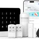 Home Security System - Alarm 8-Piece Kit Compatible with Alexa,Tuey and Smart Life (No Contract) (8 Pack Alarm System)