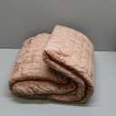 EVERGRACE Velvet Quilt Set King Size, Luxurious Soft Striped Channel Bedding Set, Lightweight Velvet Comforter for All Season, Oversized Bedspread Coverlet with 2 Matching Shams, Pink Clay