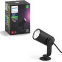 Philips Hue Lily Outdoor Smart LED Spotlight - White & Color Ambiance - Low Voltage Landscape Lighting - 1 Pack - Requires Bridge and Power Supply - Control with App and Voice - Weatherproof