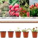 200 Pack 6 Inch Plastic Nursery Pots for Plants, Seedling Pots Succulent Pots Flower Pots with Drainage Holes, Come with 200pcs Plant Labels