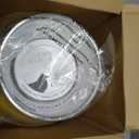 Fluffydream Elevated Dog Bowls - Non-Slip with Stainless Steel Bowl, High Capacity (Lemon Yellow 2 Packs, L 860ML/3 Cups)