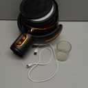 ALYBIT Puff Hide Smoking Fan for Smoking Indoors, Black Gold Electric Smokeaway Purifier Fan Portable Table Smoke Air PuriferFan Adjustable Angle Kitchen Mini Filter Smoke ExhaustFan(Rechargeable)