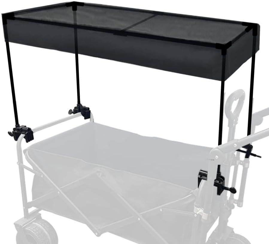 Universal Canopy for Foldable Wagon Attachment,Awning Shade Cover Folding Trolley Cart Accessories Oxford ClothUtility Canopy Replacement Waterproof Removable PortableSuitable for Different Sizes