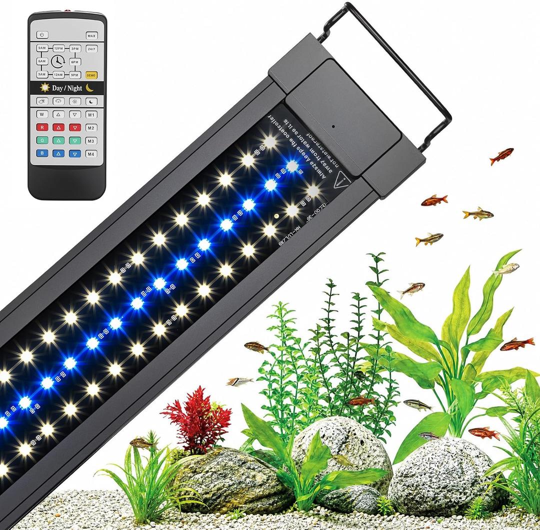 35" LED Aquarium Light Full Spectrum 24/7 DIY Mode for 35-47in Fish Tank