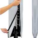 Flatro Rotary Washing Line Cover Waterproof - Universal Fit with Zip and Drawstring to Tighten - Weather Resistant and Great Protection Parasol Cover for Garden Dryer and Airer (Silver)