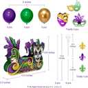 Cheerland Clearance Mardi Gras Table Decorations Mardi Gras Centerpiece for Masquerade Carnival Float New Orleans Party Decoration Mask Fat Tuesday Supplies Festival Purple Green Gold Birthday Decor