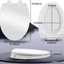 Soft Close Toilet Seat Elongated and Lid for TOTO SS114#01, Cotton White, Mounting Hardware included
