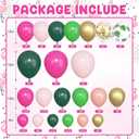 Amandir 165Pcs Flamingo Tropical Balloon Arch Garland Kit, Hot Pink Green Gold Foil Coconut Flamingo Balloons with Palm Leaves for Hawaiian Luau Aloha Summer Beach Tropical Birthday Party Decorations