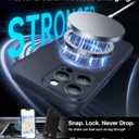 Magnetic for iPhone 16 Pro Max Case,Upgraded [Full Camera Protection][Compatible with Magsafe][Military Grade Protection]Shockproof Translucent Matte Phone Case for iPhone 16 Pro Max,Navy Blue