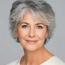 SEVENCOLORS Short Grey Wigs for White Women Layered Mixed Silver Curly Wigs with White Bangs Grandma Synthetic Hair Gray Wigs for Older Women