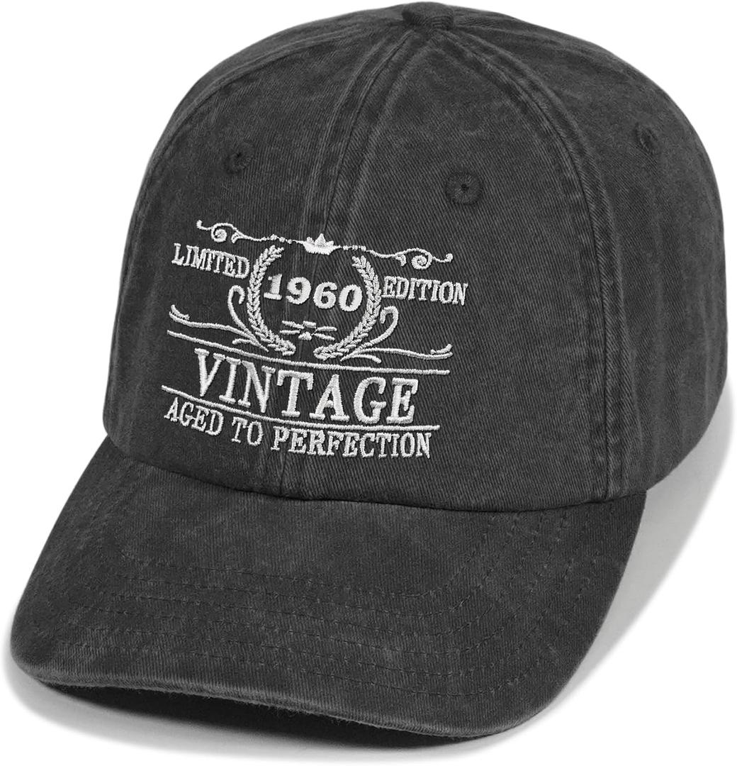 Birthday Gifts for Him Her, Unique Gifts for for All Ages, Vintage Hat (01.black)